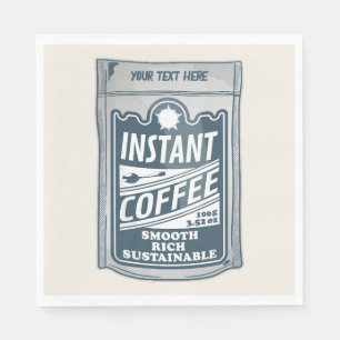 Instant Coffee pop Art Illustratie Servet