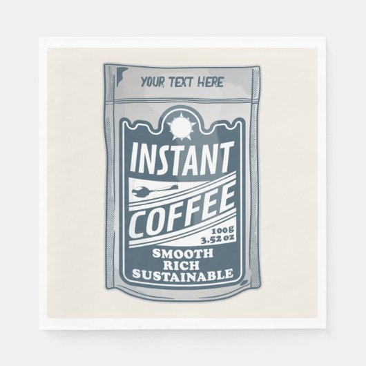 Instant Coffee pop Art Illustratie Servet (Voorkant)