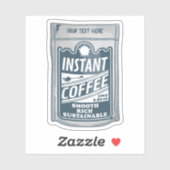 Instant Coffee pop Art Illustratie Sticker (Vel)