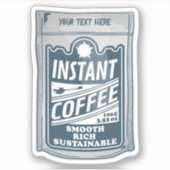 Instant Coffee pop Art Illustratie Sticker (Voorkant)