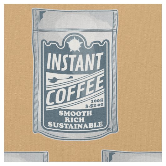 Instant Coffee pop Art Illustratie Stof (Close Up)