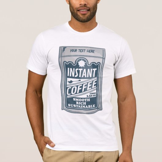Instant Coffee pop Art Illustratie T-shirt (Voorkant)