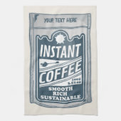 Instant Coffee pop Art Illustratie Theedoek (Verticaal)