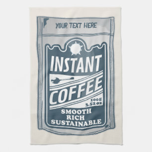 Instant Coffee pop Art Illustratie Theedoek