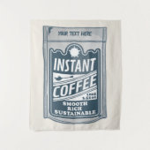 Instant Coffee pop Art Illustratie Wandkleed (Voorkant)