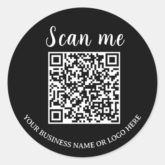 Instant Connect: Zakelijke QR Code Sticker (Voorkant)