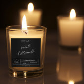 Instant Download Black Candle Labels Kaart