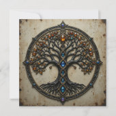 Instant Download Celtic Tree Greeting Card Feestdagenkaart (Voorkant)