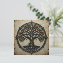 Instant Download Celtic Tree Greeting Card Feestdagenkaart