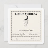 Instant Download Crescent Moon Stars Kaars Label Kaart (Voorkant)