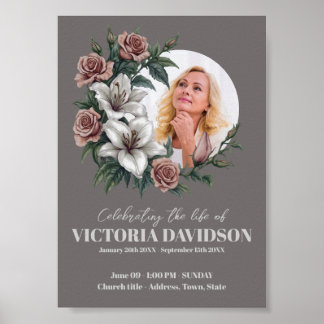 Instant Download Flower Lijst Funeral Media Poster