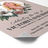 Instant Download Flower Lijst Funeral Media Poster (Hoek)