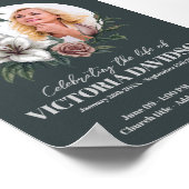 Instant Download Flower Lijst Funeral Media Poster (Hoek)
