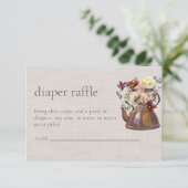 Instant Download Luier Raffle Baby shower Kaart (Staand voorkant)