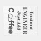 Instant Engineer gewoon koffie toevoegen Fleece Deken (Voorkant (Horizontaal))