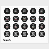 Instant Fire Chief Echtgenote Echtgenoot - Trots g Ronde Sticker (Vel)