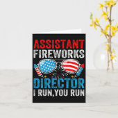 Instant Fireworks Director Funny 4 juli Mannen Wo Kaart (Gele Bloem)