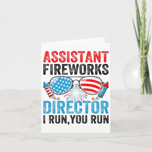Instant Fireworks Director Funny 4 juli Mannen Wo Kaart (Voorkant)