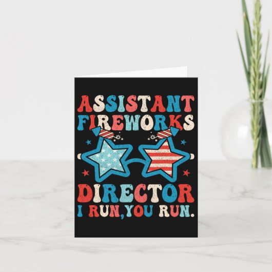 Instant Fireworks Director Funny 4 juli Mannen Wo Kaart (Voorkant)