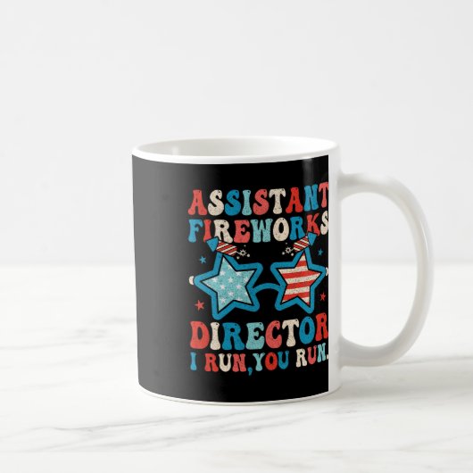 Instant Fireworks Director Funny 4 juli Mannen Wo Koffiemok (Rechts)