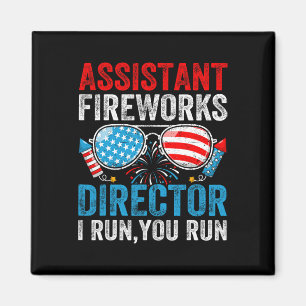Instant Fireworks Director Funny 4 juli Mannen Wo Magneet