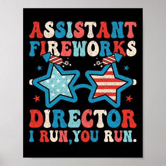 Instant Fireworks Director Funny 4 juli Mannen Wo Poster (Voorkant)