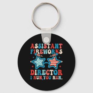 Instant Fireworks Director Funny 4 juli Mannen Wo Sleutelhanger