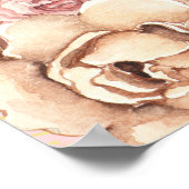 Instant Floral Aqiqah Aqeeqah Welkom Poster teken (Hoek)