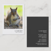 Instant Foto 044 - Grijze Eekhoorn Visitekaartje (Voorkant / Achterkant)