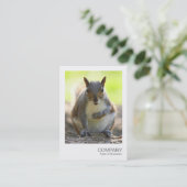 Instant Foto 044 - Grijze Eekhoorn Visitekaartje (Staand voorkant)