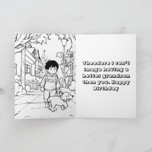 Instant foto anime kinder kleurverjaardag kaart