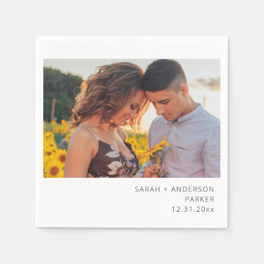 Instant Foto Bruiloft of Feest V2 Servet (Voorkant)