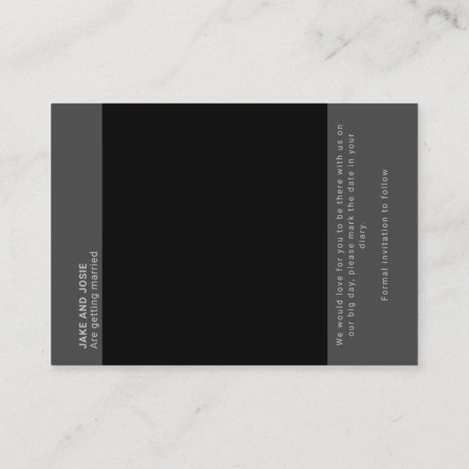 Instant foto bruiloft opslaan van de datum invoege visitekaartje (Achterkant)