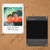 Instant foto bruiloft opslaan van de datum invoege visitekaartje