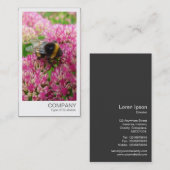 Instant foto - Bumble Bee op Sedum Visitekaartje (Voorkant / Achterkant)