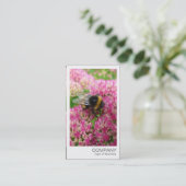 Instant foto - Bumble Bee op Sedum Visitekaartje (Staand voorkant)
