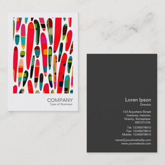 Instant foto - Collaged Color Splash 150222 Visitekaartje (Voorkant / Achterkant)