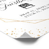 Instant Foto Gastboek Handtekening Geometrisch Euc Poster (Hoek)