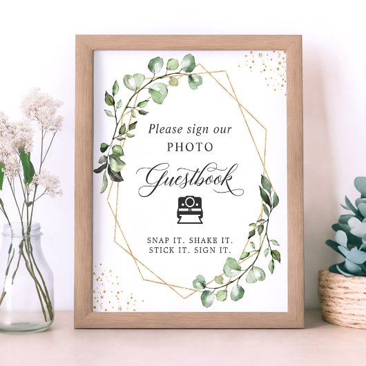 Instant Foto Gastensign Geometric Eucalyptus Poster