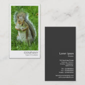 Instant Foto - Geschrokken grijze eekhoorn Visitekaartje (Voorkant / Achterkant)