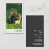 Instant foto - Grijze eekhoorn eten noten Visitekaartje (Voorkant / Achterkant)