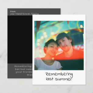 Instant foto retro geheugen aandenken briefkaart