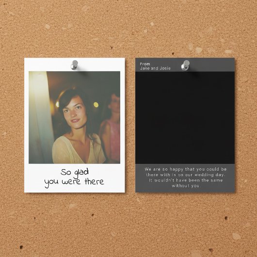 Instant foto retro huwelijksherinnering aandenken briefkaart