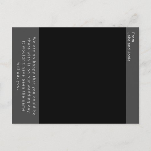 Instant foto retro huwelijksherinnering briefkaart (Achterkant)