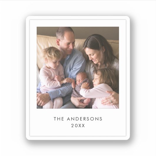 Instant fotostijl vierkante foto sticker (Voorkant)