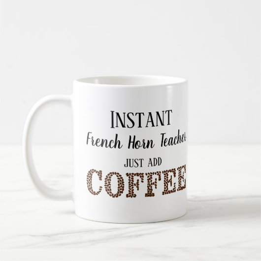 Instant Frans hoorn leraar gewoon toevoegen koffie Koffiemok (Links)