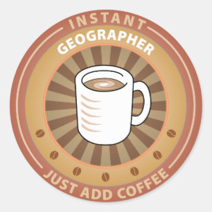 Instant Geographer Ronde Sticker