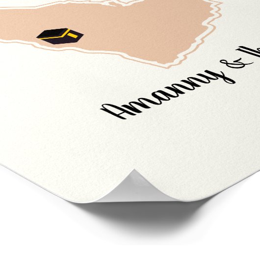 Instant gepersonaliseerde hadj of umrah mubarak is poster (Hoek)