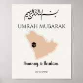 Instant gepersonaliseerde hadj of umrah mubarak is poster (Voorkant)
