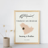 Instant gepersonaliseerde hadj of umrah mubarak is poster